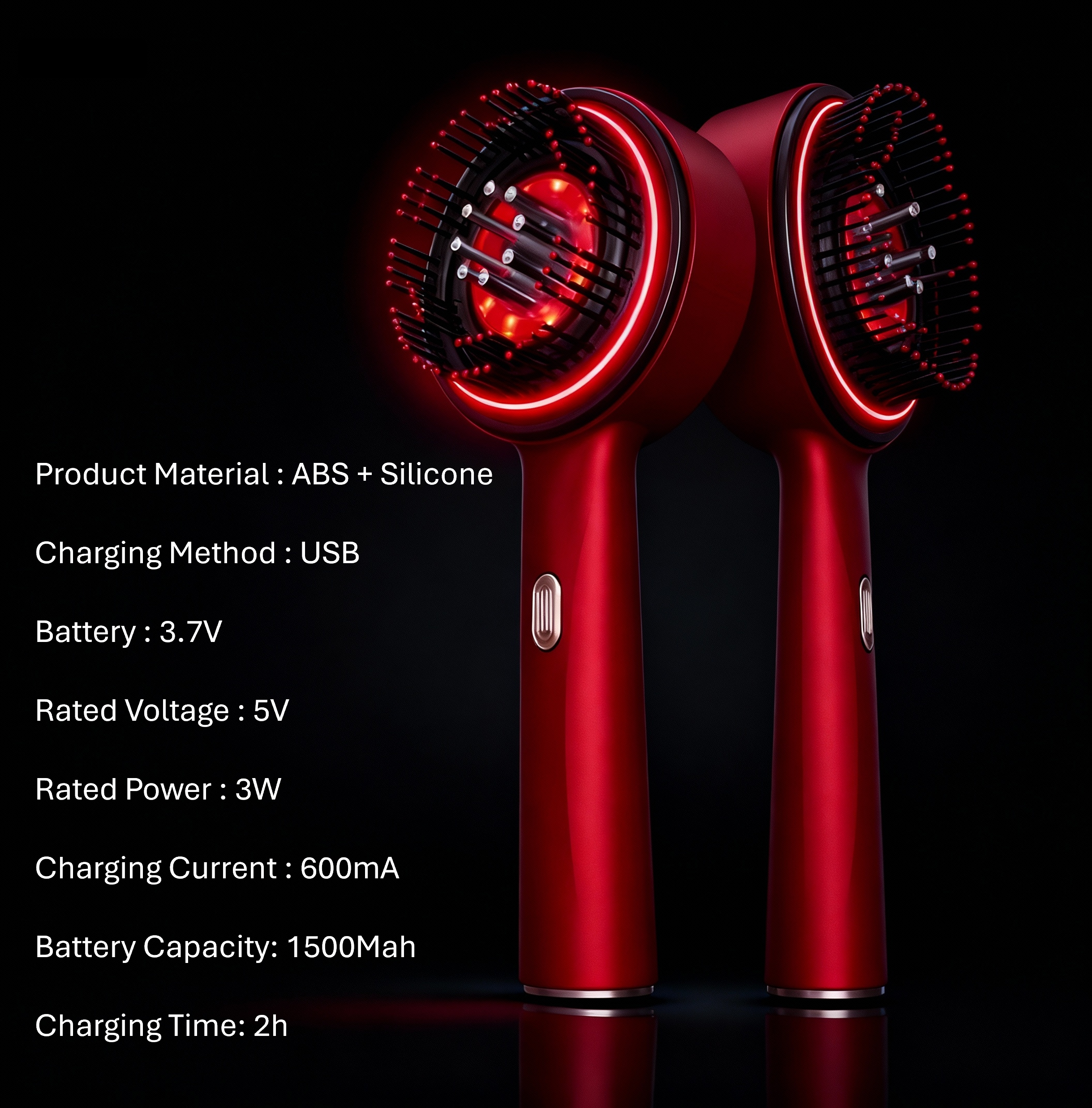 Red Light Scalp Massage Brush